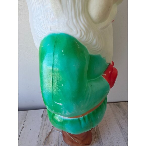 Vintage Union elf blow mold green Santa featherstone gnome mini Xmas products la - Picture 6 of 11